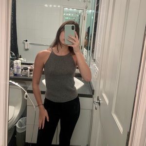 100% CASHMERE racer back tank top